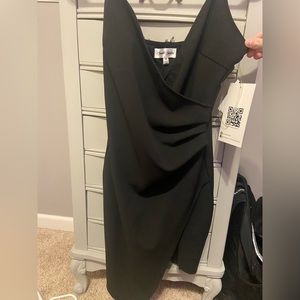 Black asymmetrical party dress